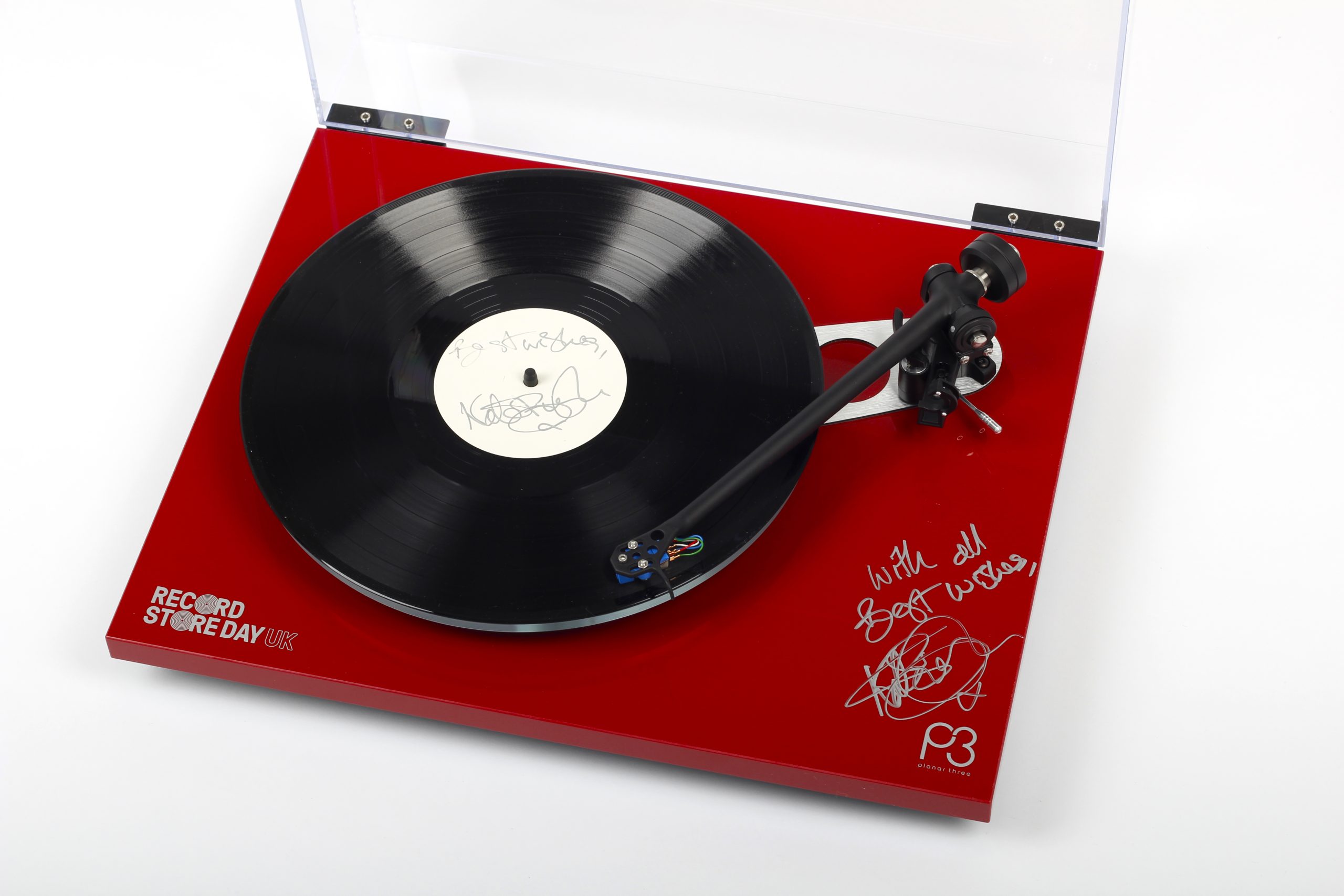 Image of Rega Planar 3 deck, signed by Kate